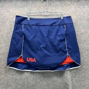 Adidas Skirt Women Extra Large Blue Red Athletic Training USA Tennis Skort